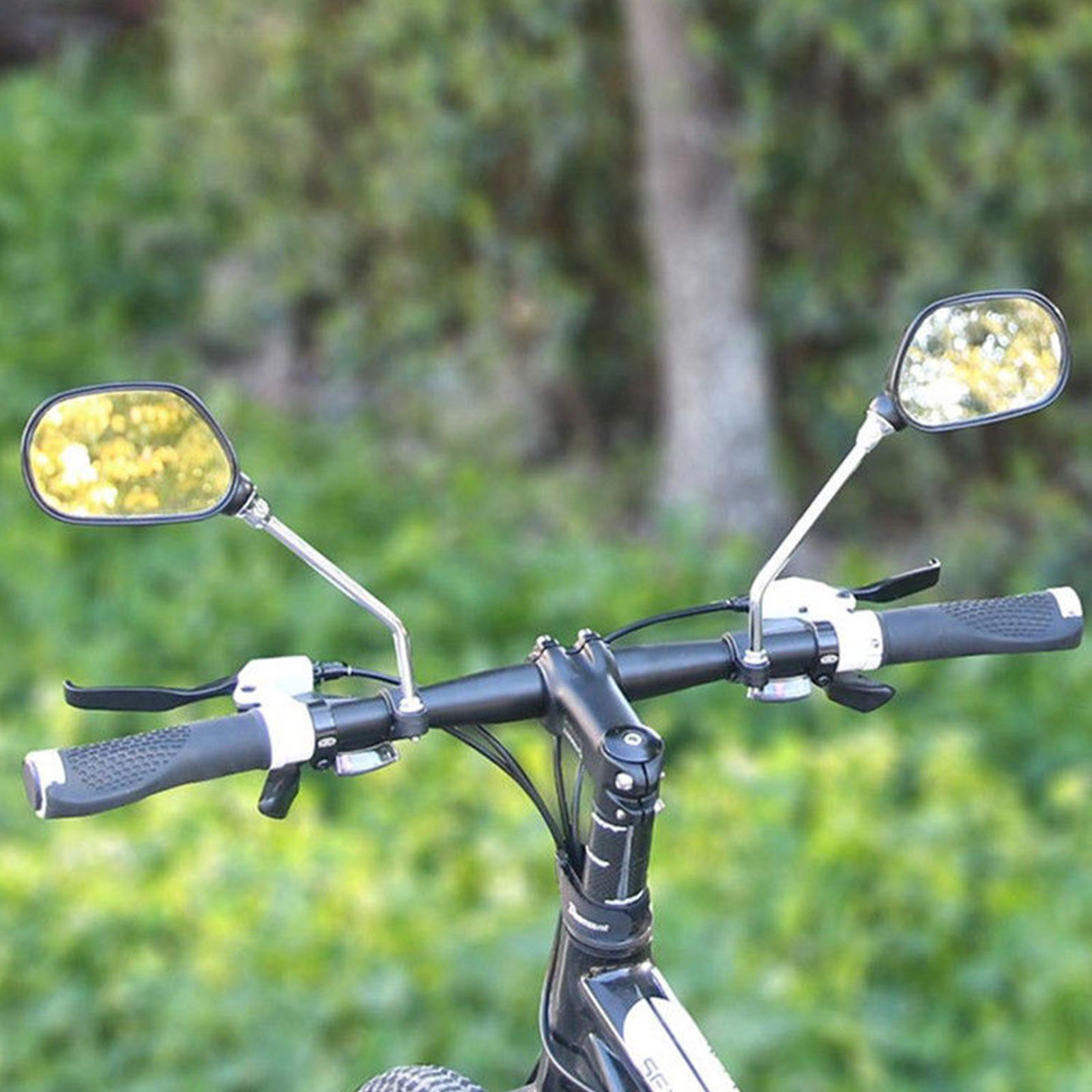 1 Pair Bicycle Handlebar Mirror Bicycle Bike Rearview Wide Range Back