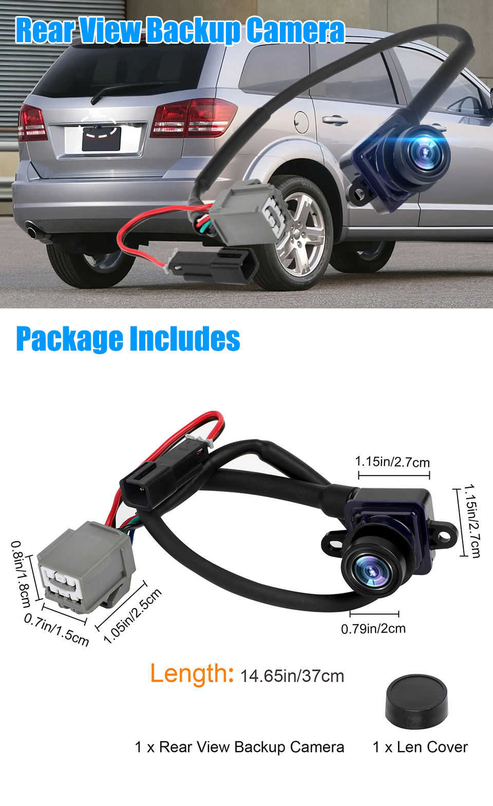 Rear View Backup Parking Camera Fit Dodge 2011-2020 Journey